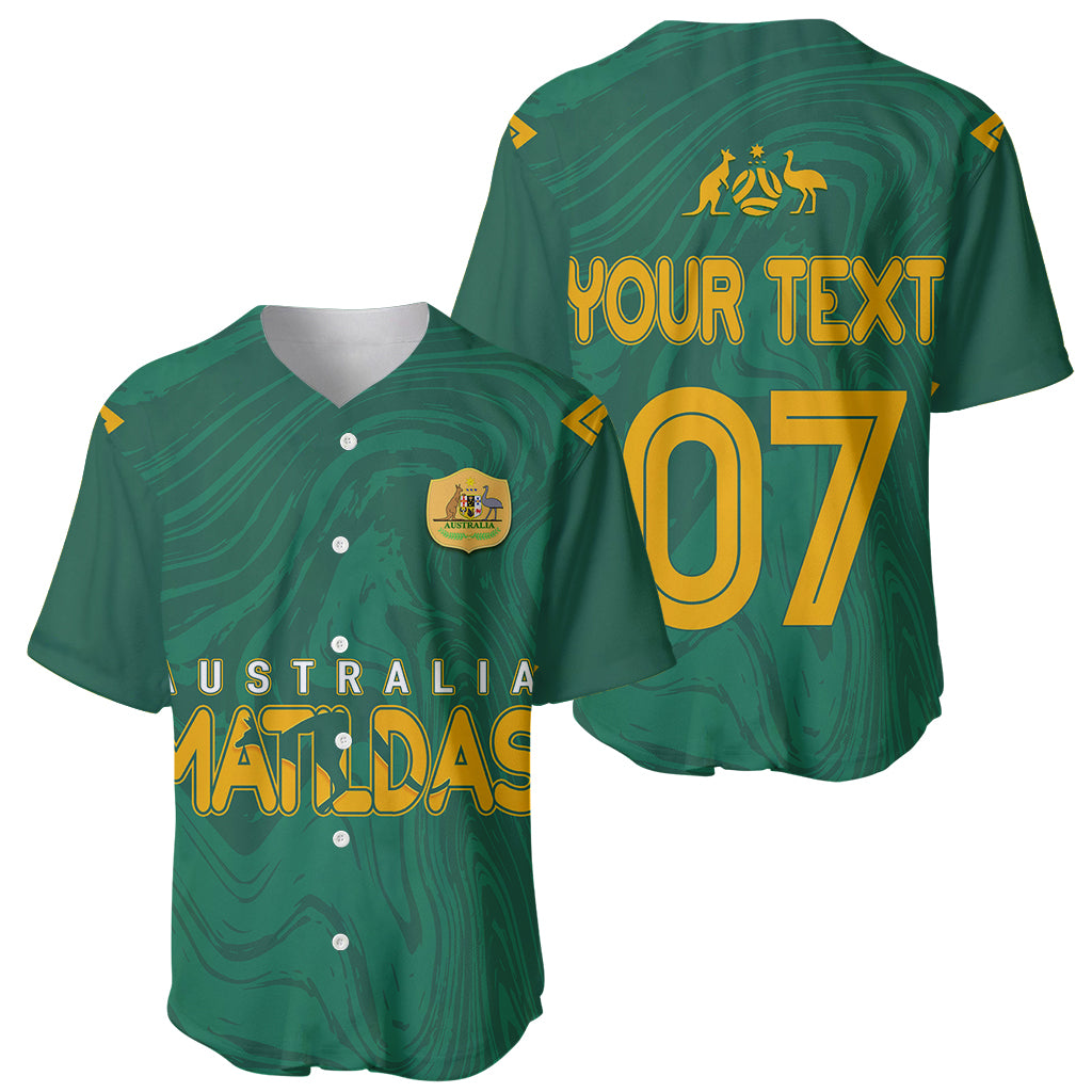 personalised-aussie-matildas-baseball-jersey-2023-women-world-cup-marble-patterns-green