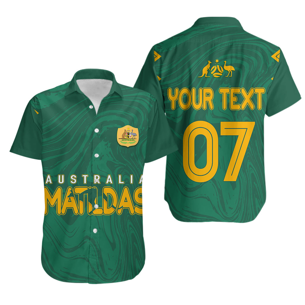 personalised-aussie-matildas-hawaiian-shirt-2023-women-world-cup-marble-patterns-green