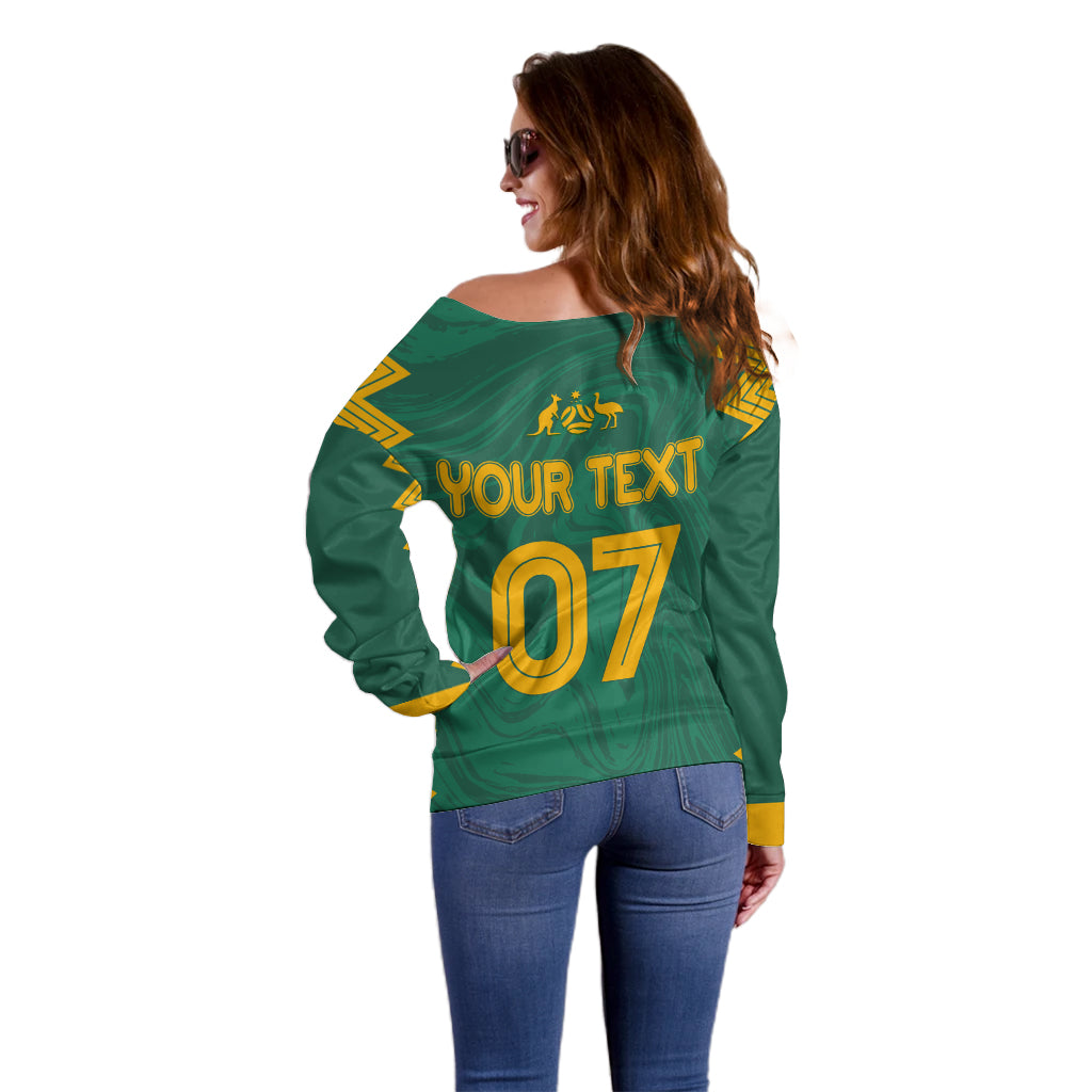 personalised-aussie-matildas-off-shoulder-sweater-2023-women-world-cup-marble-patterns-green