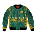 personalised-aussie-matildas-sleeve-zip-bomber-jacket-2023-women-world-cup-marble-patterns-green