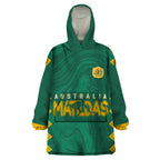personalised-aussie-matildas-wearable-blanket-hoodie-2023-women-world-cup-marble-patterns-green
