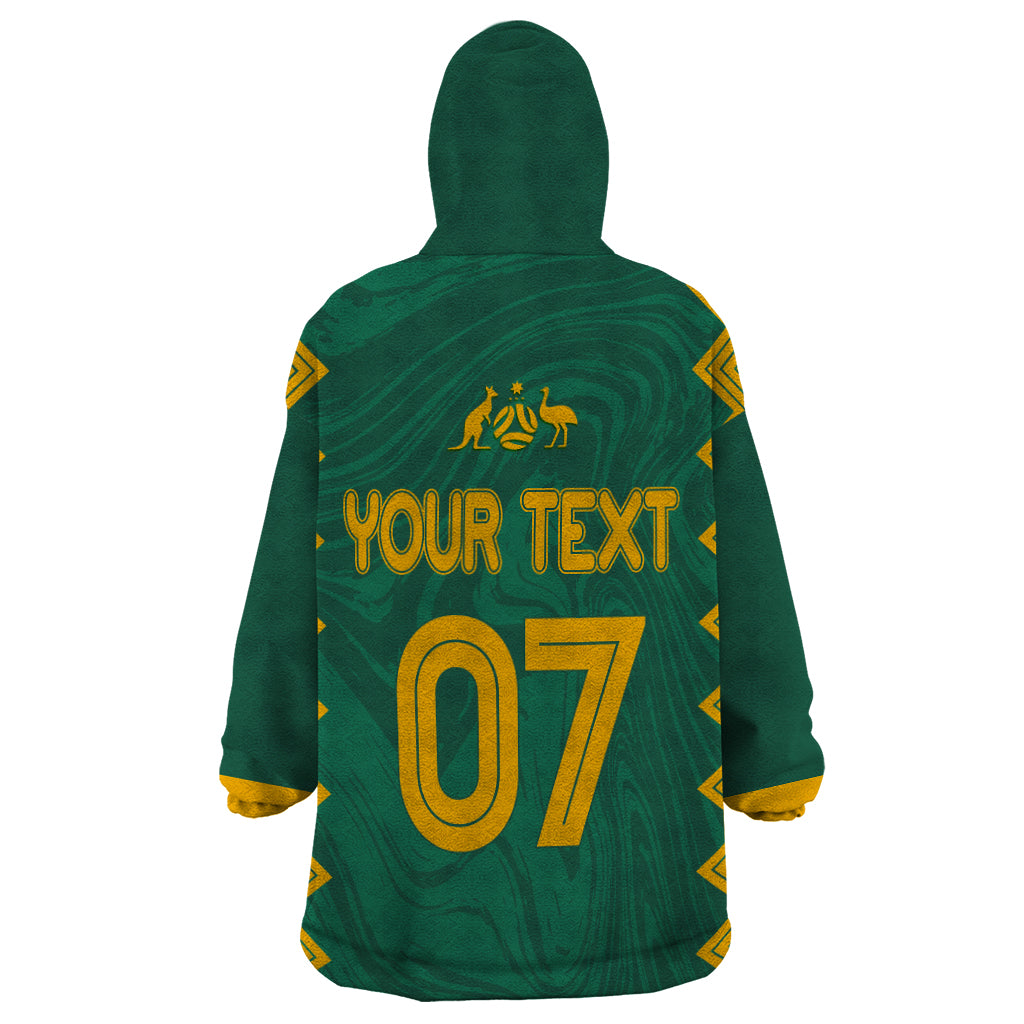 personalised-aussie-matildas-wearable-blanket-hoodie-2023-women-world-cup-marble-patterns-green