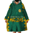 personalised-aussie-matildas-wearable-blanket-hoodie-2023-women-world-cup-marble-patterns-green