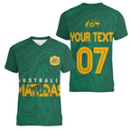 personalised-aussie-matildas-women-v-neck-t-shirt-2023-women-world-cup-marble-patterns-green