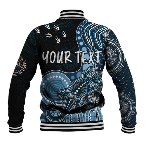 personalised-naidoc-week-2023-afl-blues-baseball-jacket-aboriginal-dot-art-lizard-mix-boomerang