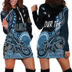 personalised-naidoc-week-2023-afl-blues-hoodie-dress-aboriginal-dot-art-lizard-mix-boomerang