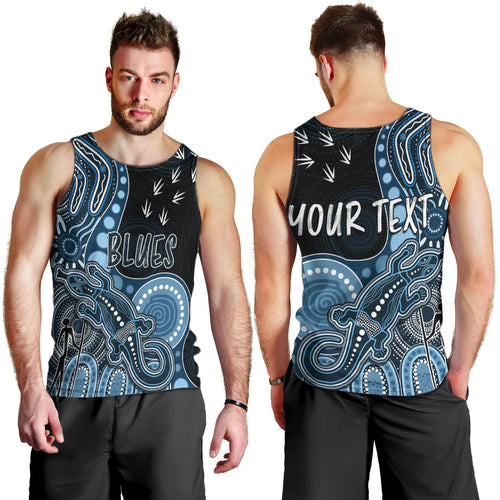 personalised-naidoc-week-2023-afl-blues-men-tank-top-aboriginal-dot-art-lizard-mix-boomerang