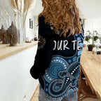personalised-naidoc-week-2023-afl-blues-women-casual-shirt-aboriginal-dot-art-lizard-mix-boomerang
