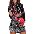 personalised-naidoc-week-2023-afl-bombers-hoodie-dress-aboriginal-dot-art-lizard-mix-boomerang