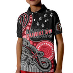 personalised-naidoc-week-2023-afl-bombers-kid-polo-shirt-aboriginal-dot-art-lizard-mix-boomerang