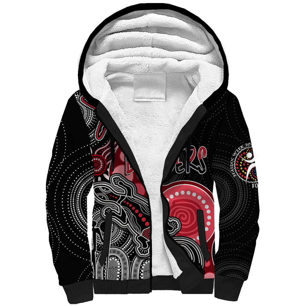 personalised-naidoc-week-2023-afl-bombers-sherpa-hoodie-aboriginal-dot-art-lizard-mix-boomerang