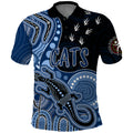 personalised-naidoc-week-2023-afl-cats-polo-shirt-aboriginal-dot-art-lizard-mix-boomerang