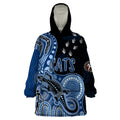 personalised-naidoc-week-2023-afl-cats-wearable-blanket-hoodie-aboriginal-dot-art-lizard-mix-boomerang