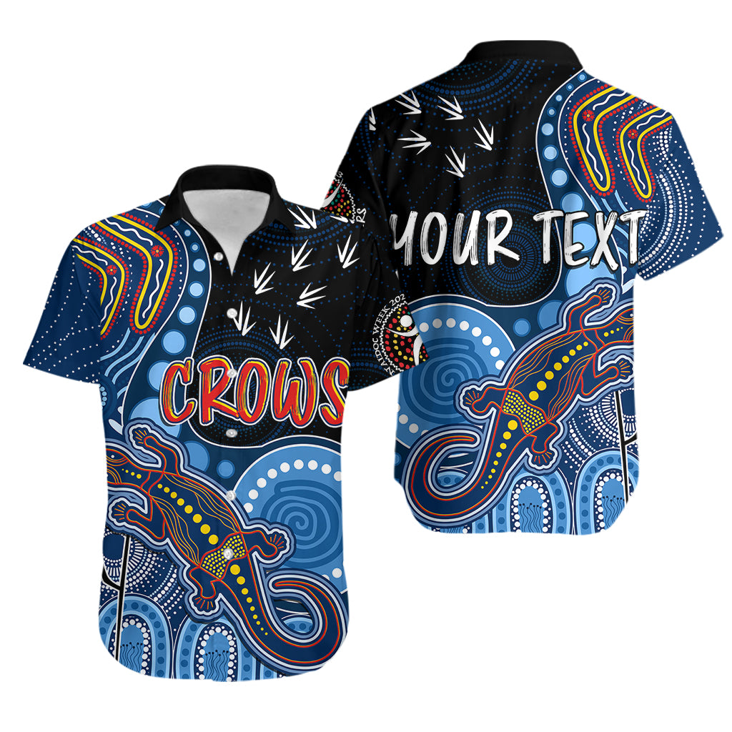 personalised-naidoc-week-2023-afl-crows-hawaiian-shirt-aboriginal-dot-art-lizard-mix-boomerang