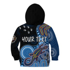 personalised-naidoc-week-2023-afl-crows-kid-hoodie-aboriginal-dot-art-lizard-mix-boomerang
