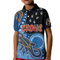 personalised-naidoc-week-2023-afl-crows-kid-polo-shirt-aboriginal-dot-art-lizard-mix-boomerang