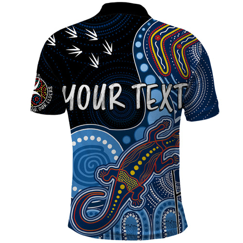 personalised-naidoc-week-2023-afl-crows-polo-shirt-aboriginal-dot-art-lizard-mix-boomerang