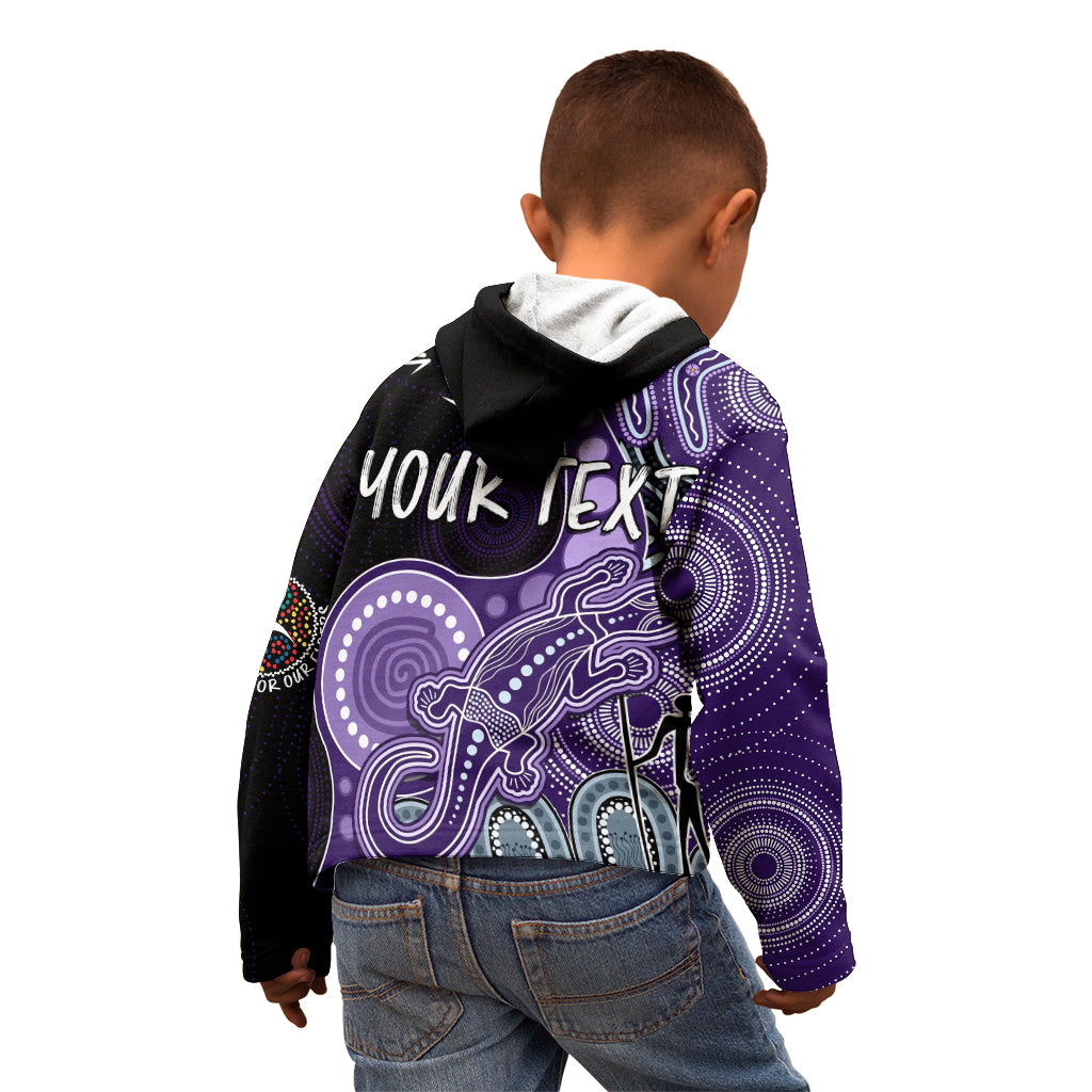 personalised-naidoc-week-2023-afl-dockers-kid-hoodie-aboriginal-dot-art-lizard-mix-boomerang