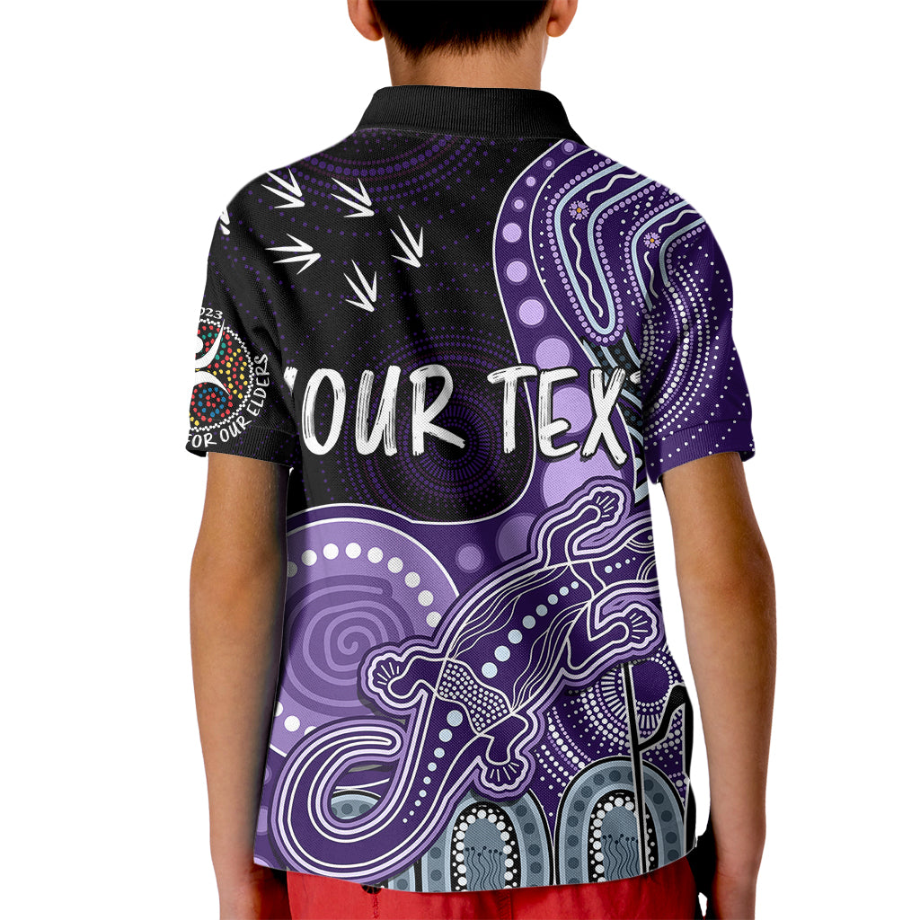 personalised-naidoc-week-2023-afl-dockers-kid-polo-shirt-aboriginal-dot-art-lizard-mix-boomerang