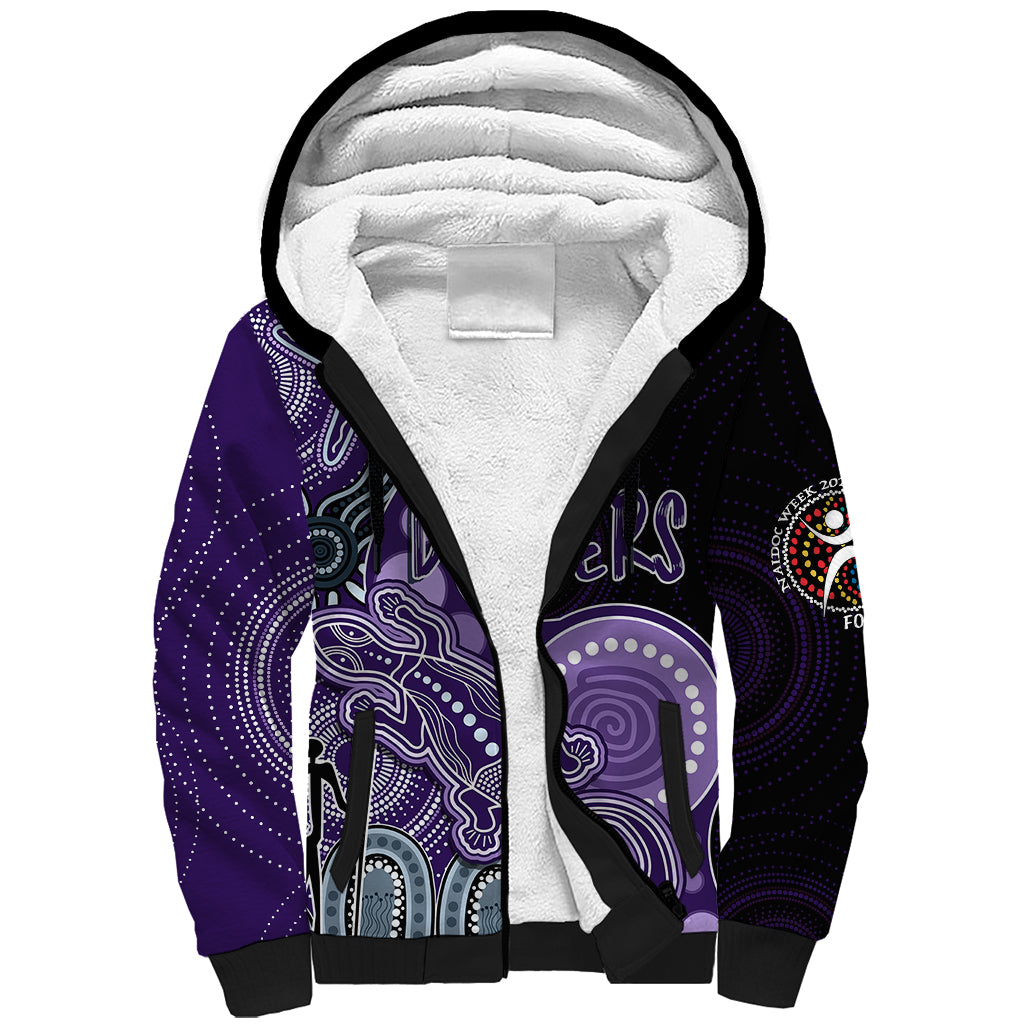 personalised-naidoc-week-2023-afl-dockers-sherpa-hoodie-aboriginal-dot-art-lizard-mix-boomerang