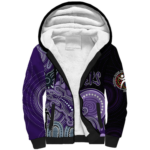 personalised-naidoc-week-2023-afl-dockers-sherpa-hoodie-aboriginal-dot-art-lizard-mix-boomerang