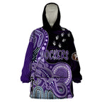 personalised-naidoc-week-2023-afl-dockers-wearable-blanket-hoodie-aboriginal-dot-art-lizard-mix-boomerang