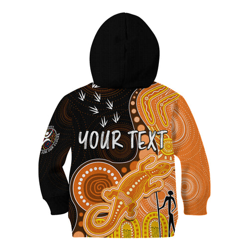 personalised-naidoc-week-2023-afl-giants-kid-hoodie-aboriginal-dot-art-lizard-mix-boomerang