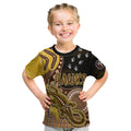 personalised-naidoc-week-2023-afl-hawks-kid-t-shirt-aboriginal-dot-art-lizard-mix-boomerang