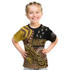 personalised-naidoc-week-2023-afl-hawks-kid-t-shirt-aboriginal-dot-art-lizard-mix-boomerang