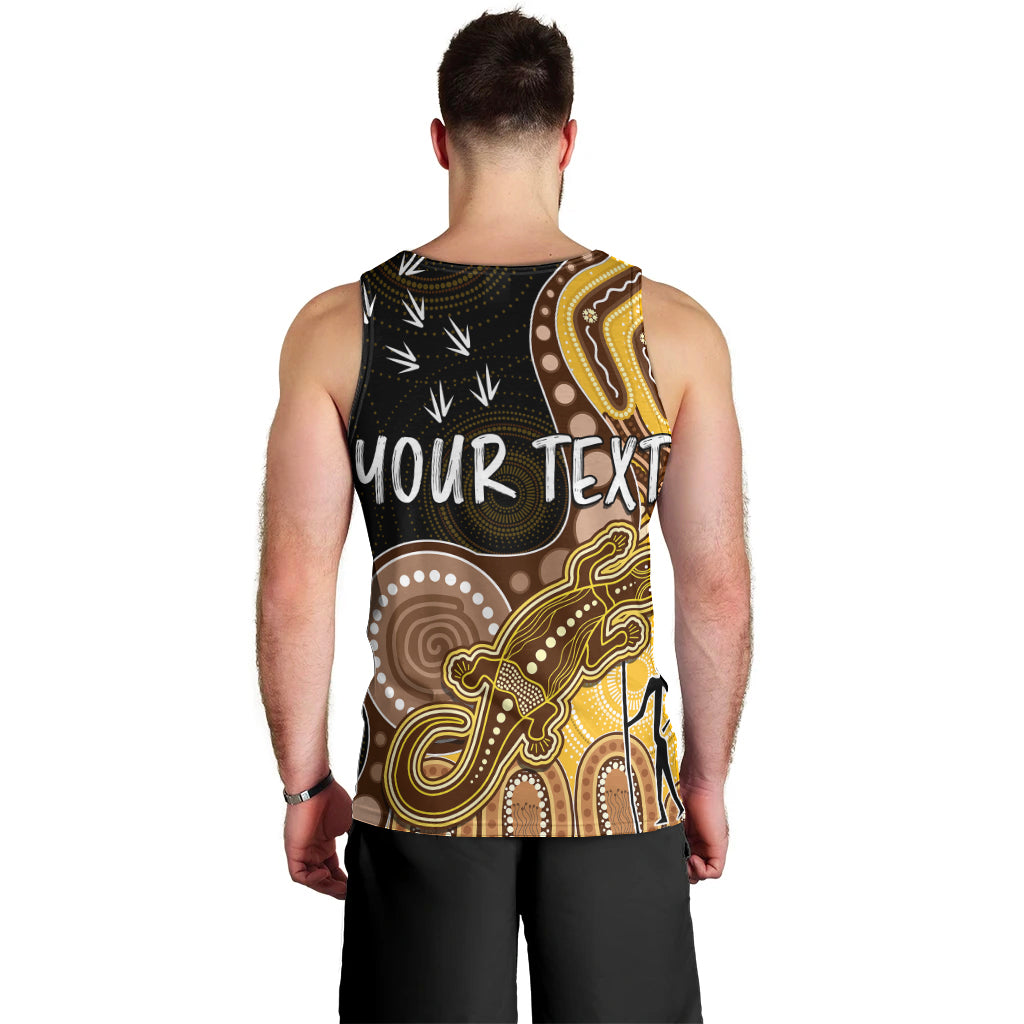 personalised-naidoc-week-2023-afl-hawks-men-tank-top-aboriginal-dot-art-lizard-mix-boomerang