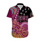 personalised-naidoc-week-2023-afl-lions-hawaiian-shirt-aboriginal-dot-art-lizard-mix-boomerang