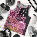 personalised-naidoc-week-2023-afl-lions-men-tank-top-aboriginal-dot-art-lizard-mix-boomerang