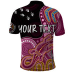 personalised-naidoc-week-2023-afl-lions-polo-shirt-aboriginal-dot-art-lizard-mix-boomerang
