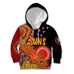 personalised-naidoc-week-2023-afl-suns-kid-hoodie-aboriginal-dot-art-lizard-mix-boomerang