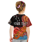 personalised-naidoc-week-2023-afl-suns-kid-t-shirt-aboriginal-dot-art-lizard-mix-boomerang