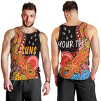 personalised-naidoc-week-2023-afl-suns-men-tank-top-aboriginal-dot-art-lizard-mix-boomerang