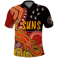 personalised-naidoc-week-2023-afl-suns-polo-shirt-aboriginal-dot-art-lizard-mix-boomerang