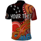 personalised-naidoc-week-2023-afl-suns-polo-shirt-aboriginal-dot-art-lizard-mix-boomerang