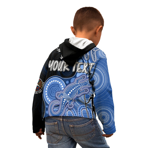 personalised-naidoc-week-2023-afl-bulldogs-kid-hoodie-aboriginal-dot-art-lizard-mix-boomerang
