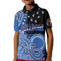 personalised-naidoc-week-2023-afl-bulldogs-kid-polo-shirt-aboriginal-dot-art-lizard-mix-boomerang