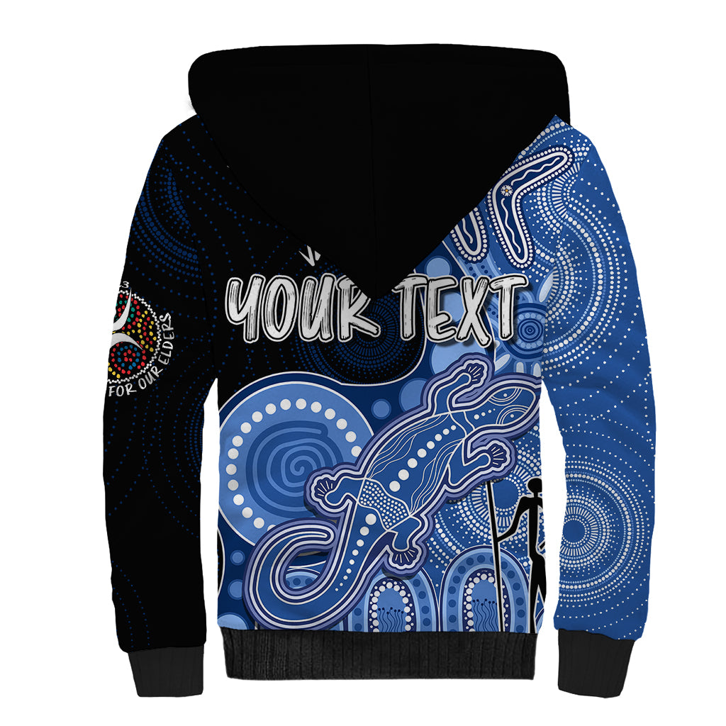 personalised-naidoc-week-2023-afl-bulldogs-sherpa-hoodie-aboriginal-dot-art-lizard-mix-boomerang