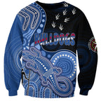 personalised-naidoc-week-2023-afl-bulldogs-sweatshirt-aboriginal-dot-art-lizard-mix-boomerang
