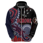 personalised-naidoc-week-2023-afl-demons-hoodie-aboriginal-dot-art-lizard-mix-boomerang