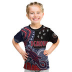 personalised-naidoc-week-2023-afl-demons-kid-t-shirt-aboriginal-dot-art-lizard-mix-boomerang