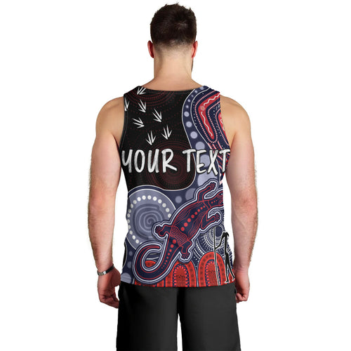 personalised-naidoc-week-2023-afl-demons-men-tank-top-aboriginal-dot-art-lizard-mix-boomerang