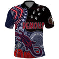 personalised-naidoc-week-2023-afl-demons-polo-shirt-aboriginal-dot-art-lizard-mix-boomerang