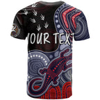 personalised-naidoc-week-2023-afl-demons-t-shirt-aboriginal-dot-art-lizard-mix-boomerang