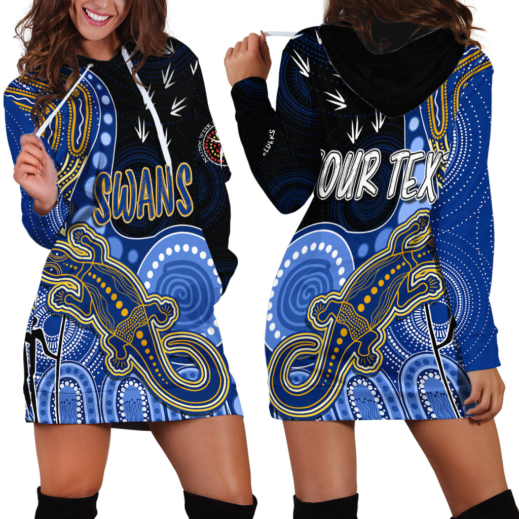 personalised-naidoc-week-2023-afl-eagles-hoodie-dress-aboriginal-dot-art-lizard-mix-boomerang