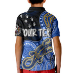 personalised-naidoc-week-2023-afl-eagles-kid-polo-shirt-aboriginal-dot-art-lizard-mix-boomerang