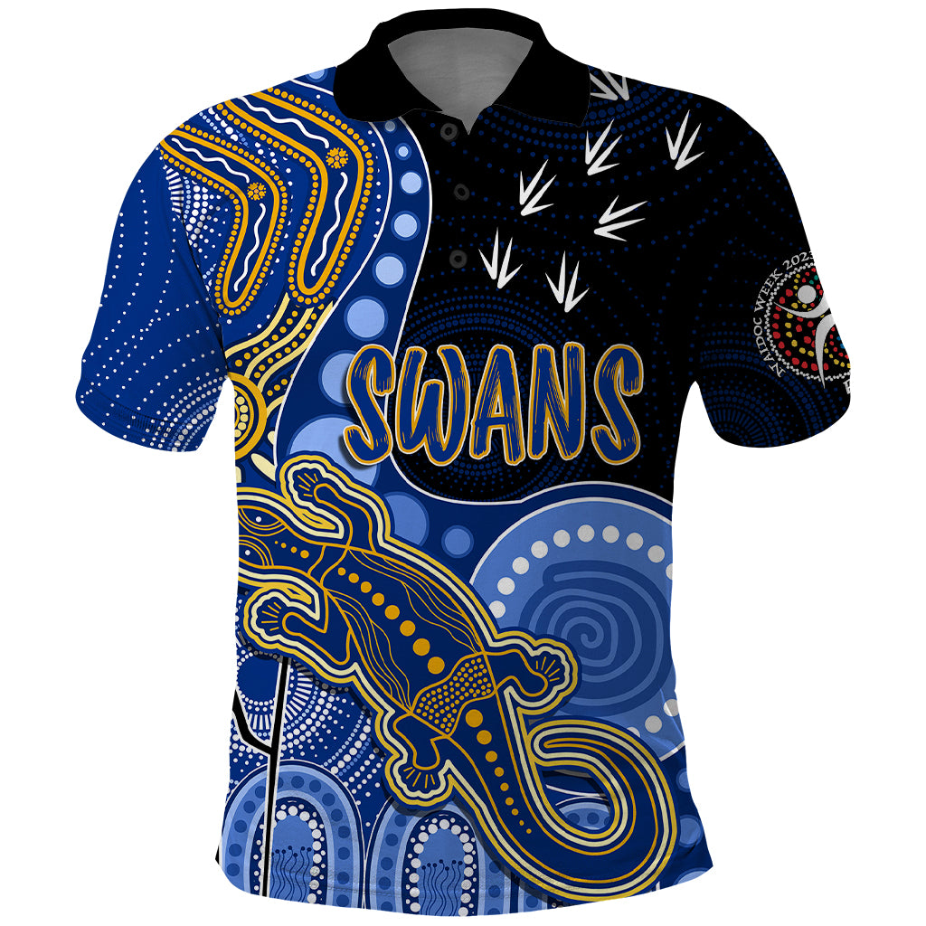 personalised-naidoc-week-2023-afl-eagles-polo-shirt-aboriginal-dot-art-lizard-mix-boomerang